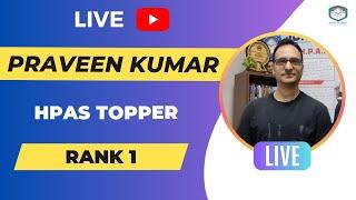 Rank 1 Praveen Kumar Live | HPAS Topper | Interactive Session | Jokta Academy