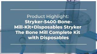 Stryker The Bone Mill Complete Kit with Disposables and Set Up!