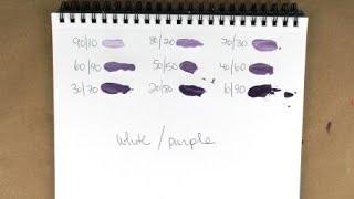 PURPLE and WHITE - How to Mix Monochromatic Paint Colors to Scale - Lavender Lilac Shades