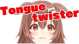 【ENG SUB】Inugami Korone tries to tongue Twister 【Hololive】