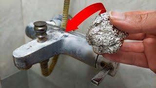 Revolutionary Cleaning Hack: Say Goodbye to Faucet Deposits Forever with Aluminum Foil!