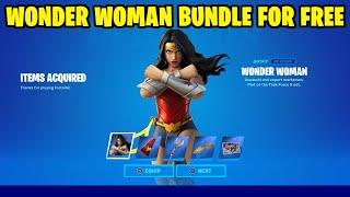 HOW TO GET WONDER WOMAN BUNDLE FOR FREE IN FORTNITE! FREE WONDER WOMAN BUNDLE GLITCH!