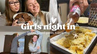 Girls night in vlog | movies, baking & board games