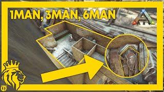 1MAN, 3MAN, 6MAN Rat Holes W/ FULL Base Designs on Extinction | ARK: Survival Evolved