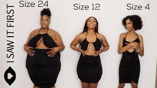 SIZE 4 vs 12 vs 24 TRY ON SAME I SAW IT FIRST OUTFITS + TESLA GIVEAWAY!!!