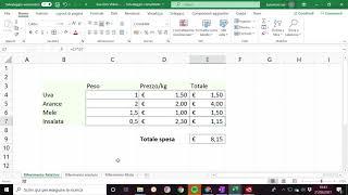 Excel: Il simbolo $, riferimento assoluto e relativo - parte 1