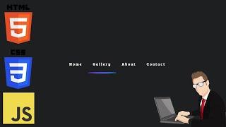 How to create an Animated Navigation Menu Indicator | HTML,CSS & JavaScript