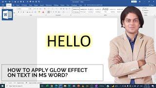 how to apply glow effect on text in ms word