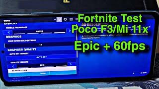 Poco F3 aka Mi 11x Fortnite Test | Fortnite Test On Poco F3 | Fortnite Mobile 60fps Gameplay