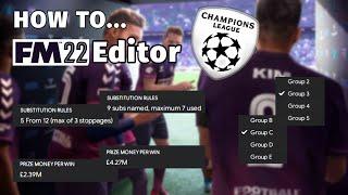 How To Change The Champions League Rules | FM22 Editor