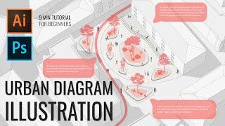 How to Create This Urban Diagram Under 10 Minutes | Site Diagram Illustrator Tutorial