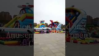 High Quality On Sale Ground Amusement Park Inflatable Dry Slides Large Inflatable Land Slide