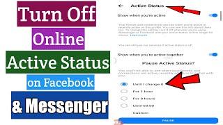 How To Turn Off Online Active Status on Facebook & Messenger