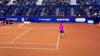 Karen Kachanov serve at Barcelona