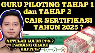 GURU PILOTING TAHAP 1 DAN TAHAP 2 CAIR SERTIFIKASI DI TAHUN 2025 ? PPG GURU TERTENTU WAJIB LULUS ?