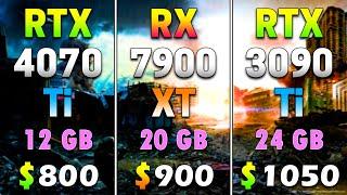 RTX 4070 Ti vs RX 7900 XT vs RTX 3090 Ti | PC Gaming Benchmark Tested