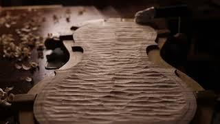 Making the Rough Thickness of the Violin Back - Wood Carving ASMR - Relaxing