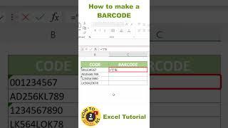 How to Create a BARCODE in Excel (quick and easy)