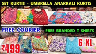 3pcs Set Kurtis Rs.499 முதல் Branded T Shirt Free Free Courier Umbrella Anarkali Kurtis 6 XL