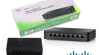 Unboxing of Cisco SF90D-08 8 Port 10/100 Network / LAN Desktop Switch