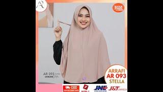 Hijab jilbab instan arrafi jumbo syar'i polos pet antem AR 073 kerudung bergo jumbo wa0856 4060 5110