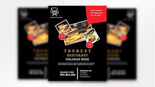 How to Create a Professional Flyer in Photoshop||Restaurant Flyer||Photoshop Tutorial