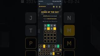 Bitcoin payments Theme WOTD | Binance New WODL Answers Today | All Letters Word of the day