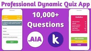 Professional Dynamic Quiz App - AIA file  - Quick Startapps