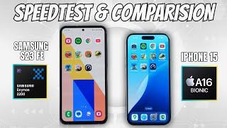 iPhone 15 vs Samsung Galaxy S23 FE Speedtest & Camera Comparison