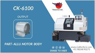 Aluminium Motor Body 2nd Setup RealTech CNC Machine VD-152