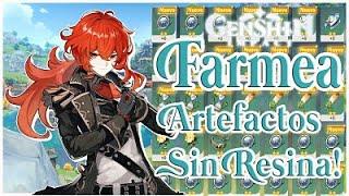 Genshin Impact - Farmea Artefactos a Diario sin Resina! Ruta de artefactos para EXP!