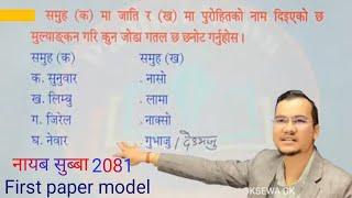 Nayab Subba First Paper Model 2081 @AashmanUpadhaya