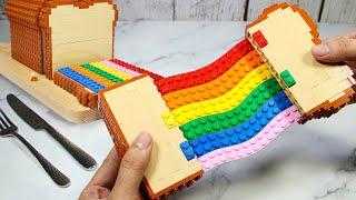 Impossible LEGO or REAL Random RAINBOW FOOD Recipe  | BEST of LEGO Breakfast Compilation