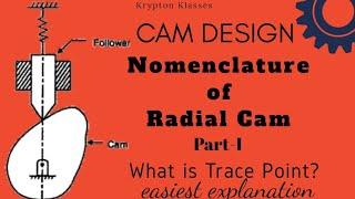 CAM DESIGN |TERMS USED IN RADIAL CAM | WHAT IS TRACE POINT | Easiest Explanation