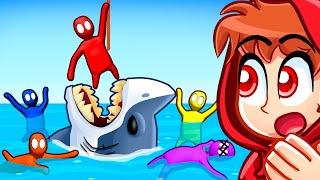 7 Friends vs 1 SHARK (Gang Beasts)