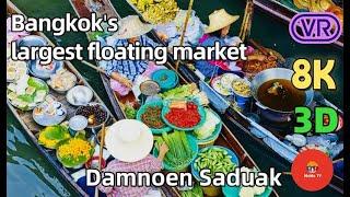 【360° VR】The Most Famous Floating Market In Bangkok - Damnoen Saduak Floating Market - VR 360 8K 3D