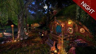 Hobbit Village Ambience  Night Time At The Shire - Chorus cicadas, occasional rain, windchimes