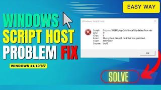 How To Solve Windows Script Host Problem | Windows Script Host Errors On Startup In windows 10/11