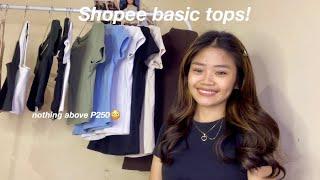 SHOPEE AFFORDABLE BASIC TOPS! | Krishia Diaz