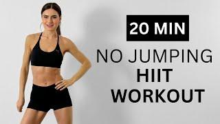 20 MIN NO JUMPING HIIT - Fat Burning Cardio Home Workout / New Year Workout Challenge #1