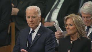 President Biden arrives for Jimmy Carter's funeral [RAW]