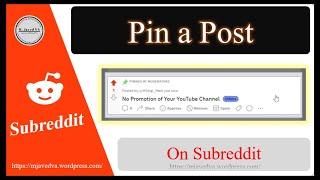 How to Pin a Post on Subreddit