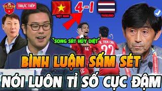 Bình Luận Việt Nam vs Thái Lan: BLV Châu Á Nói Luôn Tỉ Số Cực Đậm, Chờ Kịch Tính Lượt Về