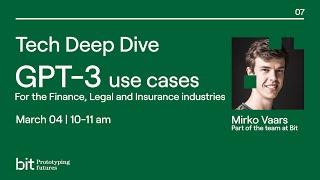 GPT-3 Tech Deep Dive With Live Demo