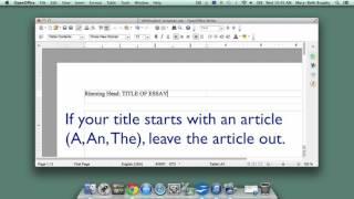 9. Creating an APA-Style Title Page in OpenOffice Writer