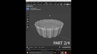 How to modeling kitchen baskets in blender #blender3ddesign #3dmodeling #blender3dmodeling #b3d