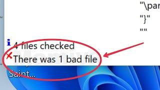 Pc Setup Files Fix There was 1,2,3,4,5 bad files Problem Solve Windows 11,10