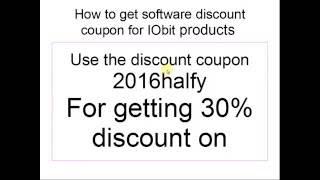 How get upto 30% discount coupon on IObit products