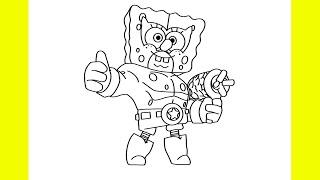 COMO DESENHAR BOB ESPONJA EL PRIMO (El Esponja) DO BRAWL STARS