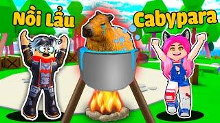 MỀU THỬ THÁCH LÀM NỒI LẨU CAPYBARA SIÊU TO KHỔNG LỒ TRONG ROBLOX*REDHOOD 24H NUÔI THÚ CƯNG CAPYBARA